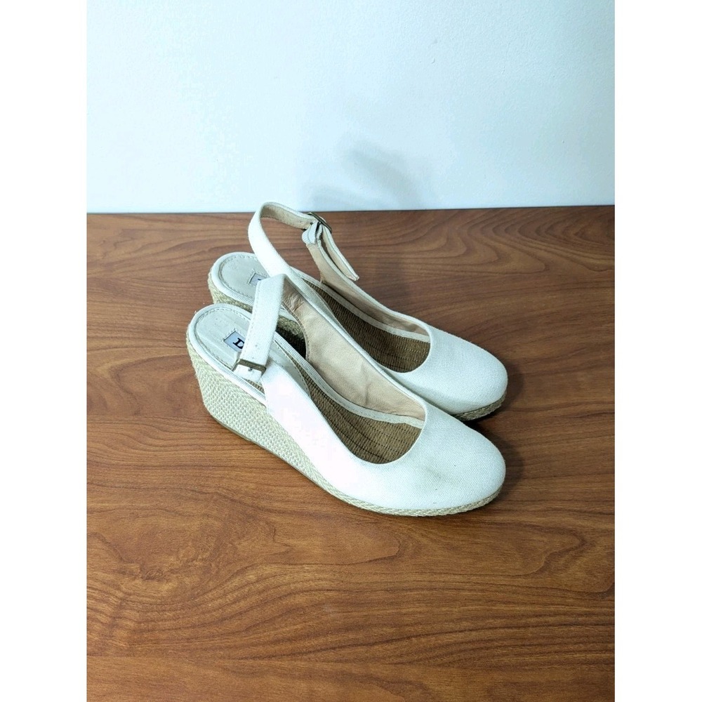 Dune London Imperia Wedge Natural Made in Spain Duchess Kate Size 39 US 8.5